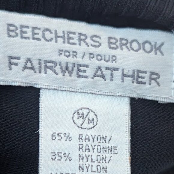 Black and Beige Turtleneck Top Size Medium - Picture 5 of 5